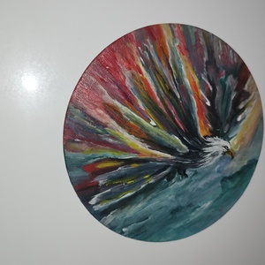 Hűtőmágnes akrilfestmény/A Tiszta Látás és az Az Ősz Lélegzetehüt - művészet - festmény - akril - Meska.hu