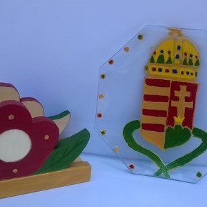 Magyaros asztal dekoráció, Otthon & Életmód, Asztaldísz, Dekoráció, Asztal és polc dekoráció, Festészet, Festett tárgyak, MESKA