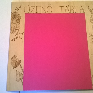 Pink üzenő tábla, Otthon & Lakás, Táblakép, Dekoráció, Kép & Falikép, Famegmunkálás, Gravírozás, pirográfia, MESKA