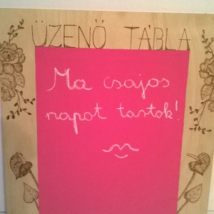 Pink üzenő tábla - otthon & életmód - dekoráció - kép & falikép - táblakép - Meska.hu