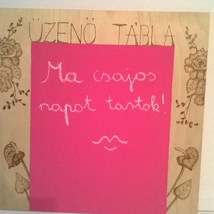 Pink üzenő tábla - otthon & életmód - dekoráció - kép & falikép - táblakép - Meska.hu