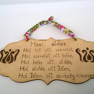 Házi áldás falikép - otthon & életmód - dekoráció - kép & falikép - fából készült kép - Meska.hu