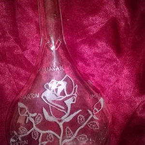 Rózsás családfa üvegből - otthon & lakás - dekoráció - asztal és polc dekoráció - díszüveg - Meska.hu