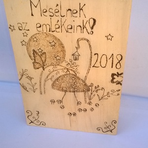 Emlékkönyv Jutka óvónéninek, Otthon & Lakás, Papír írószer, Jegyzetfüzet & Napló, Famegmunkálás, Gravírozás, pirográfia, Meska
