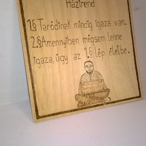 Házirend falikép - otthon & életmód - dekoráció - fali és függő dekoráció - felirat - Meska.hu