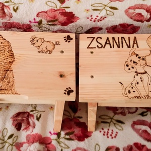 Kutyás és cicás sámli szett - otthon & életmód - babaszoba, gyerekszoba - gyerek szék, sámli - Meska.hu