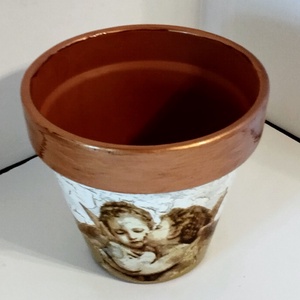 Angyalos kaspó - otthon & életmód - dekoráció - virágdísz és tartó - cserép & kaspó - Meska.hu