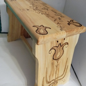 Mama tulipános sámlija  - otthon & életmód - babaszoba, gyerekszoba - gyerek szék, sámli - Meska.hu