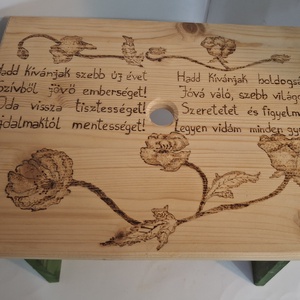 Pipacsos sámli - otthon & életmód - babaszoba, gyerekszoba - gyerek szék, sámli - Meska.hu