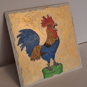 Kakasos edényalátét - otthon & életmód - konyhafelszerelés, tálalás - flaska, csatos üveg - Meska.hu