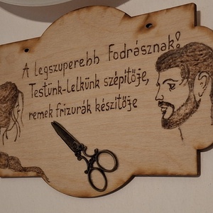 Ajándék a legszuperebb fodrásznak - otthon & életmód - dekoráció - kép & falikép - táblakép - Meska.hu