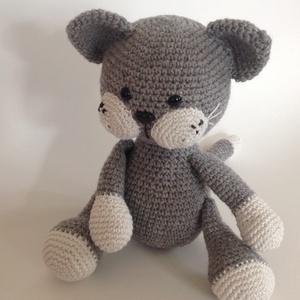 Szürke cica - amigurumi -  - Meska.hu