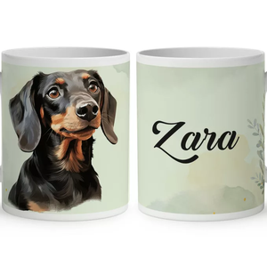 Névvel kérhető - Fekete tacskós bögre, Otthon & Életmód, Konyhafelszerelés, tálalás, Tálalás, Bögre & Csésze, Mindenmás, MESKA