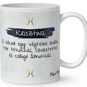 Személyre szabható - Szőke hajú Csini Halak lány mintás bögre - otthon & életmód - konyhafelszerelés, tálalás - tálalás - bögre & csésze - Meska.hu