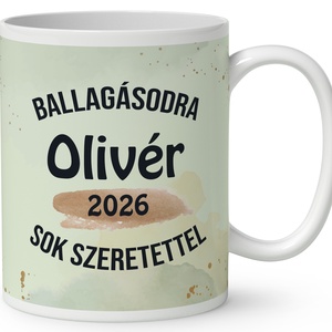 Ballagás 2026: borz mintás egyedi bögre névvel - személyre szabott emlék (C3DL-0424) - otthon & életmód - konyhafelszerelés, tálalás - tálalás - bögre & csésze - Meska.hu