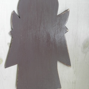 Kék angyalka - Egyedi, naiv stílusú festett fa  - otthon & életmód - dekoráció - dísztárgy - Meska.hu