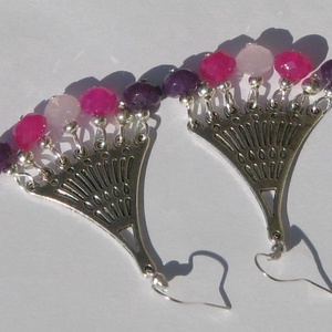 Jáde legyező - fülbevaló - Meska.hu