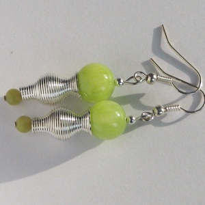 Jade fülbevaló, Ékszer, Fülbevaló, Lógó fülbevaló, Ékszerkészítés, MESKA