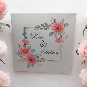 A tökéletes kezdet: Romantikus, virágos esküvői meghívó!, Esküvő, Meghívó & Kártya, Meghívó, Papírművészet, MESKA