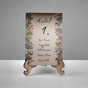 Rugalmas megoldás: Greenery stílusú ültetési rend, Esküvő, Meghívó & Kártya, Ültetési rend, Papírművészet, MESKA