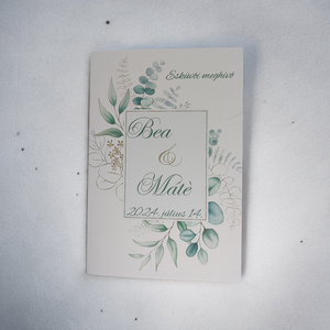 Időtlen elegancia: Ahol a természet találkozik a stílussal, Esküvő, Meghívó & Kártya, Meghívó, Papírművészet, MESKA