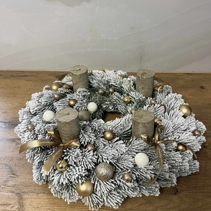 Havas adventi koszorú - karácsony - adventi díszek - adventi koszorú - Meska.hu