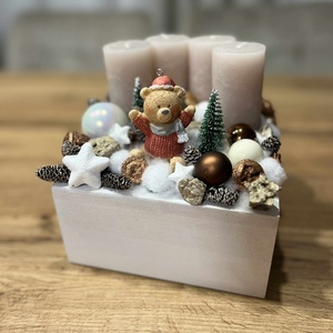 Macis adventi koszorú, Karácsony, Adventi díszek, Adventi gyertyadíszek és koszorúdíszek, Mindenmás, MESKA