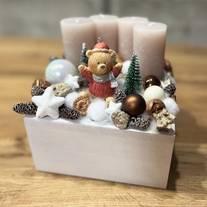 Macis adventi koszorú - karácsony - adventi díszek - adventi gyertyadíszek és koszorúdíszek - Meska.hu