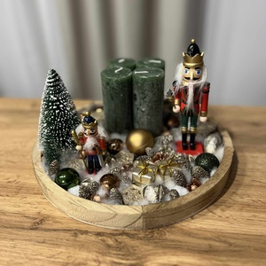 Diótörős adventi koszorú - Meska.hu