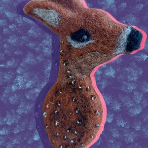 Kitűző-őzike ,Bambi - ékszer - kitűző és bross - Meska.hu