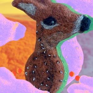 Kitűző-őzike ,Bambi - ékszer - kitűző és bross - Meska.hu
