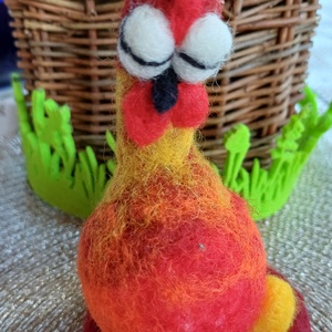 Tyúkocskák, Ünnepi díszek, dekorációk, Húsvéti díszek és dekorációk, Húsvéti tojástartó, Nemezelés, MESKA