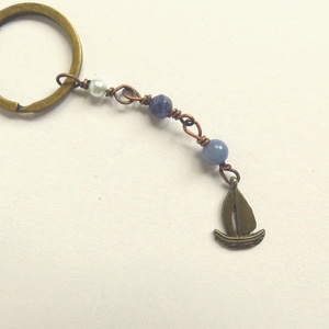 Vitorlát bonts! ásványos kulcstartó, Táska & Tok, Kulcstartó & Táskadísz, Táskadísz, Ékszerkészítés, Fémmegmunkálás, MESKA