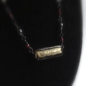 Némi szürke - rézdrót nyaklánc, Ékszer, Nyaklánc, Gyöngyös nyaklánc, Ékszerkészítés, Fémmegmunkálás, MESKA