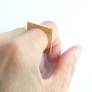 Kétarcú sárgaréz gyűrű - ékszer - gyűrű - statement gyűrű - Meska.hu