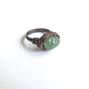 Harmóniában rézdrót gyűrű, Ékszer, Gyűrű, Gyöngyös gyűrű, Ékszerkészítés, Fémmegmunkálás, MESKA