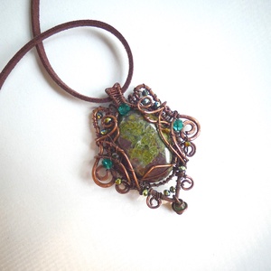 Erdei barokk rézdrót medál - Meska.hu