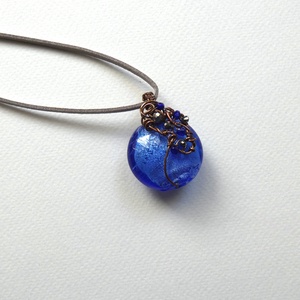 Kék Murano - ékszer - nyaklánc - medál - Meska.hu