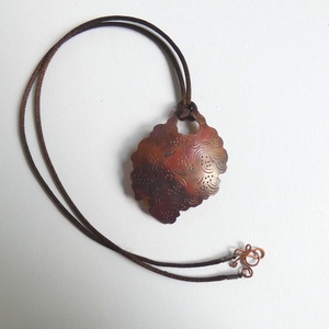 Őszi avar réz medál - Meska.hu