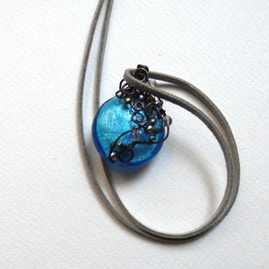 Megfagyott Murano medál - Meska.hu