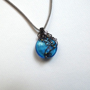 Megfagyott Murano medál - ékszer - nyaklánc - medál - Meska.hu