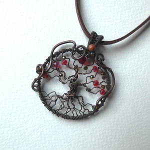 Életfa gyümölcsei réz medál, Ékszer, Nyaklánc, Medál, Ékszerkészítés, Fémmegmunkálás, MESKA