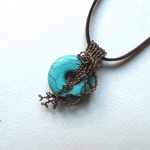 Türkinit fánk réz medál - ékszer - nyaklánc - medál - Meska.hu