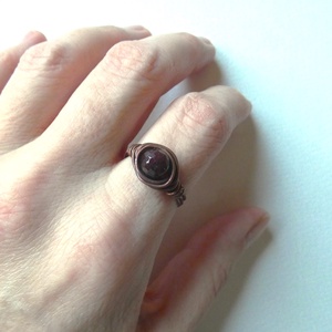 Mélyvörös réz gyűrű - Meska.hu