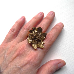 Sziklavirág bronz gyűrű - ékszer - gyűrű - figurális gyűrű - Meska.hu