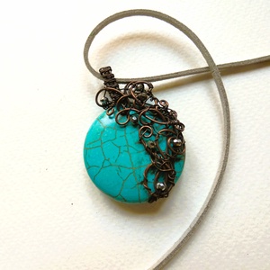 Indák közt Howlit réz medál - ékszer - nyaklánc - medál - Meska.hu