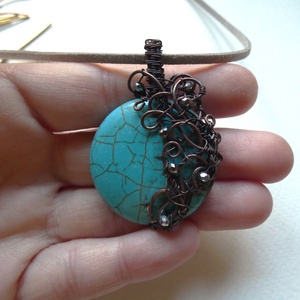 Indák közt Howlit réz medál - ékszer - nyaklánc - medál - Meska.hu