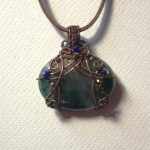 Moha a kertben réz medál - ékszer - nyaklánc - medál - Meska.hu