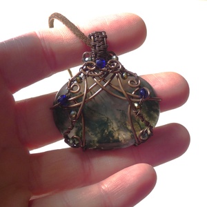 Moha a kertben réz medál - ékszer - nyaklánc - medál - Meska.hu