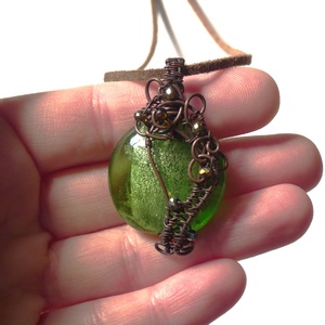 Tavaszi zsongás réz medál - ékszer - nyaklánc - medál - Meska.hu